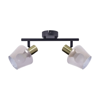 Ayra 2I lampa sufitowa 2xE14 czarna złota 04959 Ideus