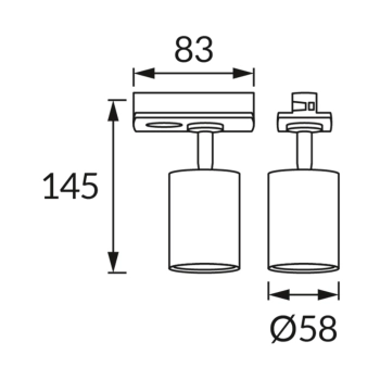 Balaton TRA lampa szynowa GU10 biała