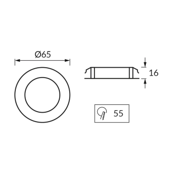 Cel C LED IP44 lampa sufitowa 1,9W 165lm 4100K biała
