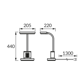 Elipso LED lampka stołowa 12W 540lm CCT biała