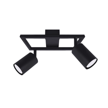 Hubert 2L lampa sufitowa 2xGU10 czarna 04963 Ideus