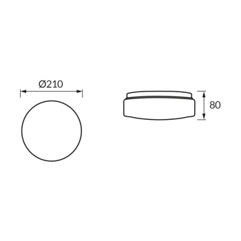 Iglo C lampa sufitowa 1xE27 biała