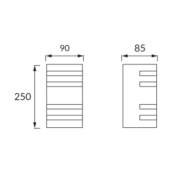 Keler IP54 kinkiet 2xGU10 czarny