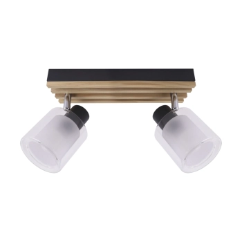 Lamel 2L lampa sufitowa 2xE14 czarna sosna 05089 Ideus