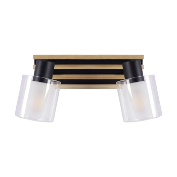 Lamel 2L lampa sufitowa 2xE14 czarna sosna 05089 Ideus