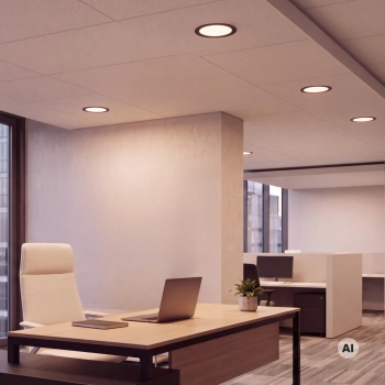 Lira C LED lampa wbudowywana 9W, 12W, 15W 980lm, 1310lm, 1570lm CCT czarna