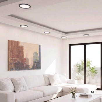 Lira C LED lampa wbudowywana 12W, 15W, 18W 1530lm, 1830lm, 2150lm CCT czarna