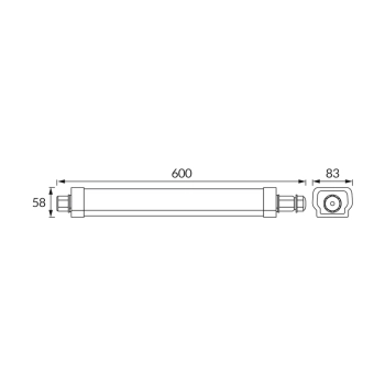 Lagan LED IP65 lampa sufitowa 30W 3350lm 4000K czarna