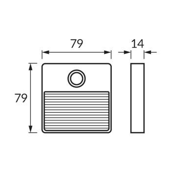 Luis D LED PIR lampa meblowa 1W 30lm CCT czarna