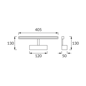 Marta kinkiet LED IP44 8W 570lm CCT chrom