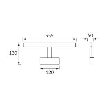 Marta kinkiet LED IP44 12W 850lm CCT czarny