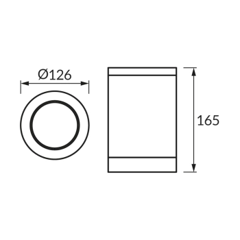 Mesa C IP54 lampa sufitowa E27 czarna