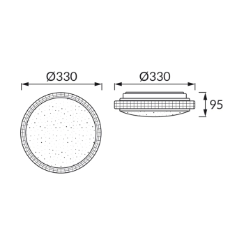 Milena C lampa sufitowa 2xE27 biała