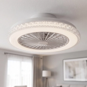 Monsun C LED lampa sufitowa z wiatrakiem 48W 2400lm CCT biała