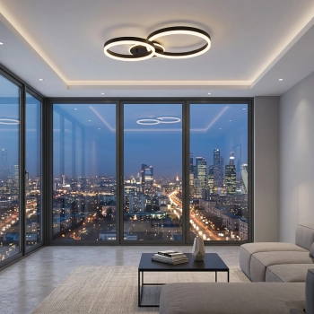 Nolan LED 3C lampa sufitowa 38W 1640lm 4100K czarna