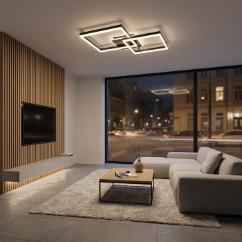 Nolan LED 3D lampa sufitowa 45W 2100lm 4100K czarna