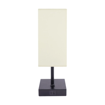 Santi lampka stołowa 1xE14 czarna biała USB A C 04998 Ideus