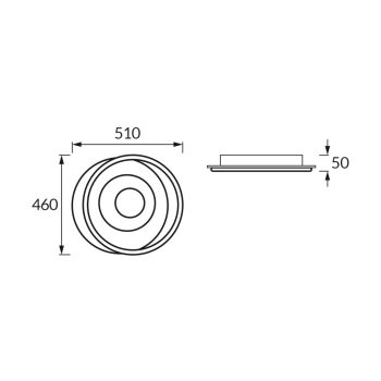 Spiral LED C lampa sufitowa 50W 3900lm 4100K biała