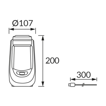 Termo LED lampka stołowa IP42 2,5W 130lm CCT czarna