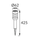 Femi solar lampa LED 0,01W 2lm 6500K chrom