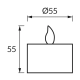 Karat solar lampa LED 0,06W 1lm 2700K czarna zestaw 4 szt.