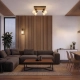 Lamel 4D lampa sufitowa 4xE14 czarna sosna