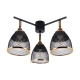 Loras 3Y lampa sufitowa 3xE27 czarna złota 04975 Ideus