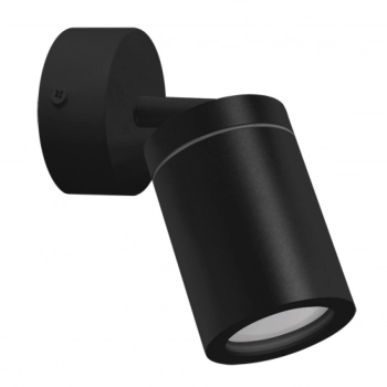 Tenor 1C Black GU10 IP44 lampa sufitowa czarna 04069 Ideus