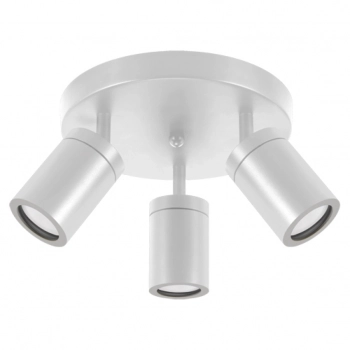 Tenor 3C White GU10 IP44 lampa sufitowa biała 04074 Ideus