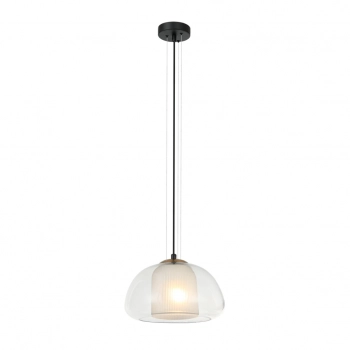 Feder lampa wisząca 1xE27 PND-61001A-BK Italux
