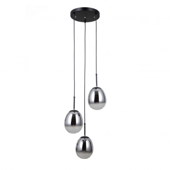 Meolo lampa wisząca 3xE14 PND-40825-3-BK Italux
