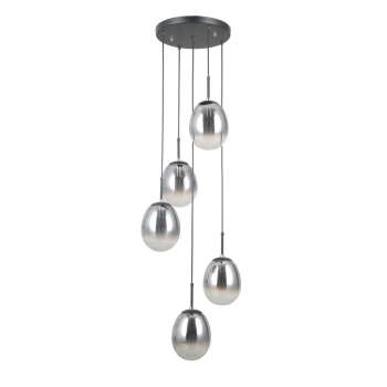 Meolo lampa wisząca 5xE14 PND-40825-5-BK Italux