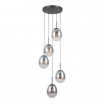 Meolo lampa wisząca 5xE14 PND-40825-5-BK Italux