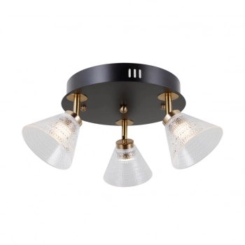 Orella lampa sufitowa LED 12W 750lm 3000K WL-34393-3R-BK-HBR Italux