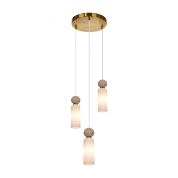 Santos lampa wisząca 3xEG9 PND-95331-3-BRSS Italux