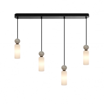 Santos lampa wisząca 4xEG9 PND-95331-4-BK Italux