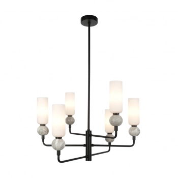 Santos lampa wisząca 6xEG9 PND-95331-6-BK Italux