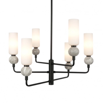 Santos lampa wisząca 6xEG9 PND-95331-6-BK Italux