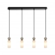 Santos lampa wisząca 4xEG9 PND-95331-4-BK Italux