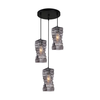 Altera lampa wisząca 3xE27 PND-3219-3A-BK-SG Italux