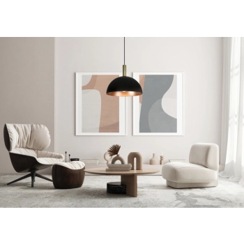Lanta lampa wisząca 1xE27  PND-23906-1-BK-GD
