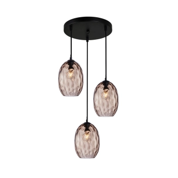 Novala lampa wisząca 3xE27  PND-3031-3A-BK-CF Italux
