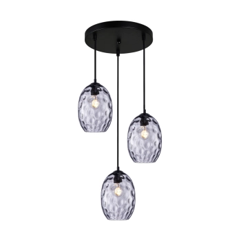 Novala lampa wisząca 3xE27 PND-3031-3A-BK-SG Italux