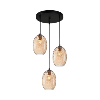 Novala lampa wisząca 3xE27 PND-3031-3A-BRO-AMB Italux