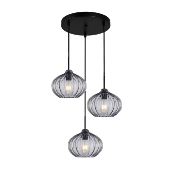 Pansol lampa wisząca 3xE27 PND-2940-3AS-BK-SG2 Italux