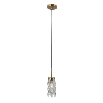 Zorta lampa wisząca złota 1xE14 PND-33588-1-HBR Italux