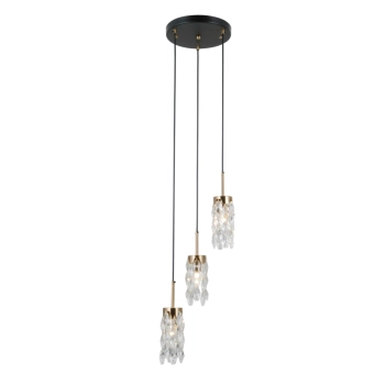Zorta lampa wisząca 3xE14 PND-33588-3-HBR-BK Italux