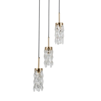 Zorta lampa wisząca 3xE14 PND-33588-3-HBR-BK