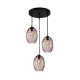 Novala lampa wisząca 3xE27  PND-3031-3A-BK-CF Italux