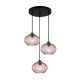 Pansol lampa wisząca 3xE27  PND-2940-3AS-BK-CF Italux